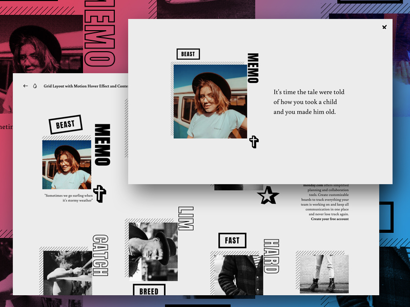 Grid Layout with Motion Hover Effect and Content Preview | Codrops