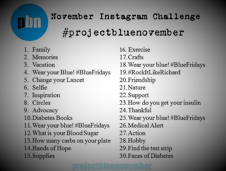 Project Blue November - Days 1 to 15 - Type1Bri.com - A Diabetic Blog