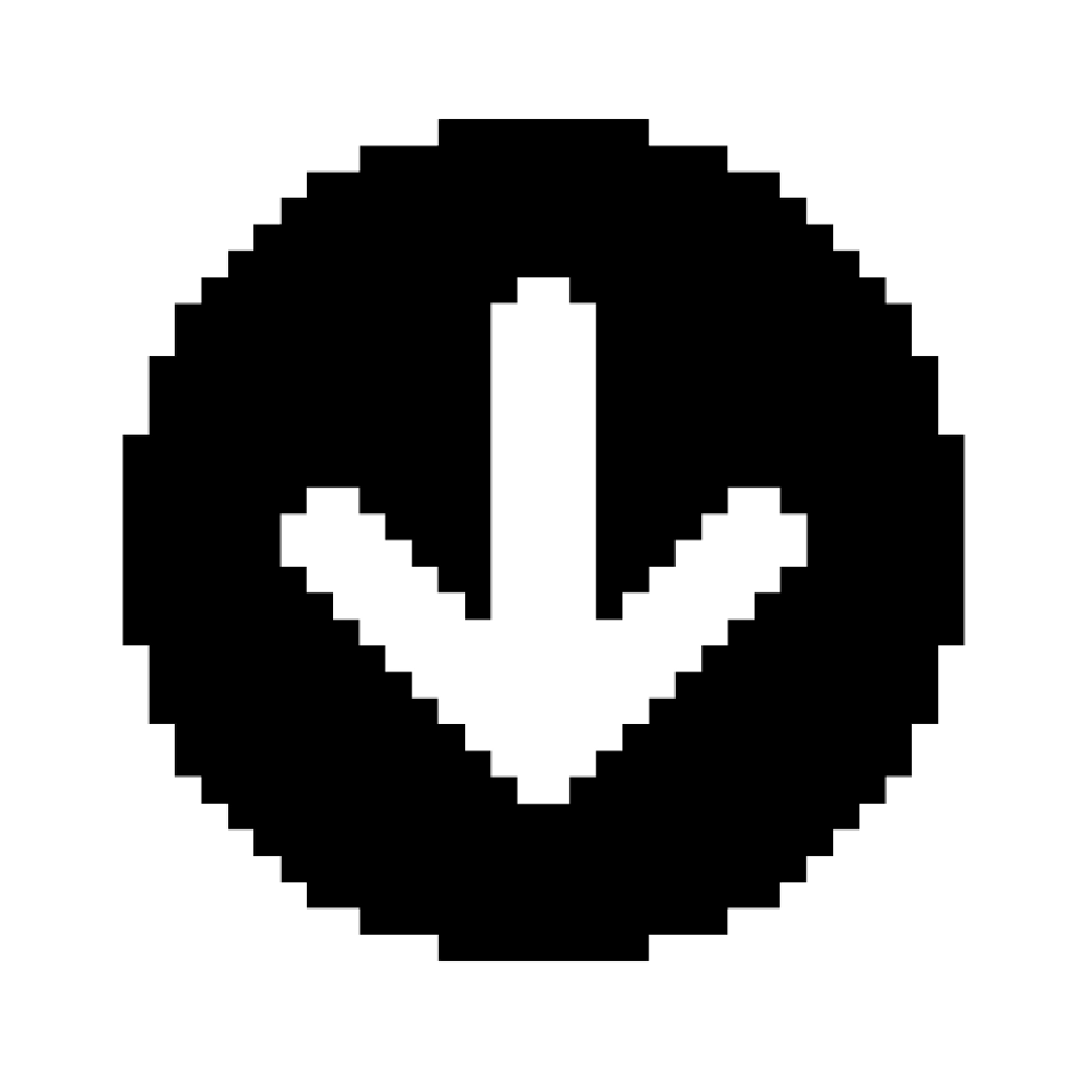 pixelated arrow - down