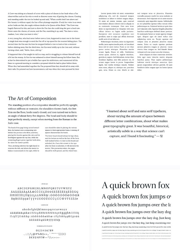 Body Text Typeface App