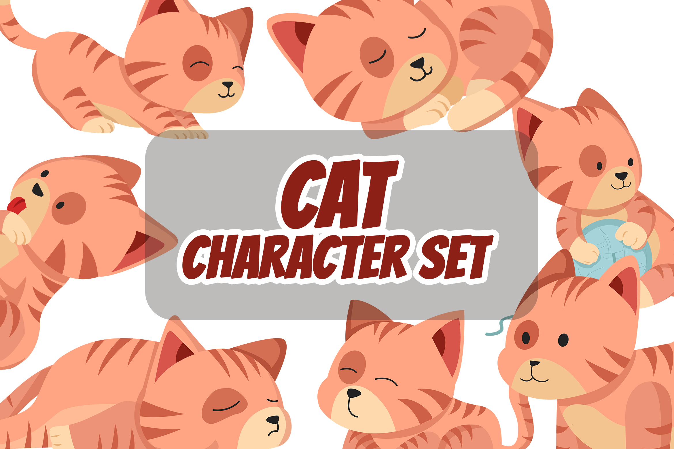 Cat Character Set Cover