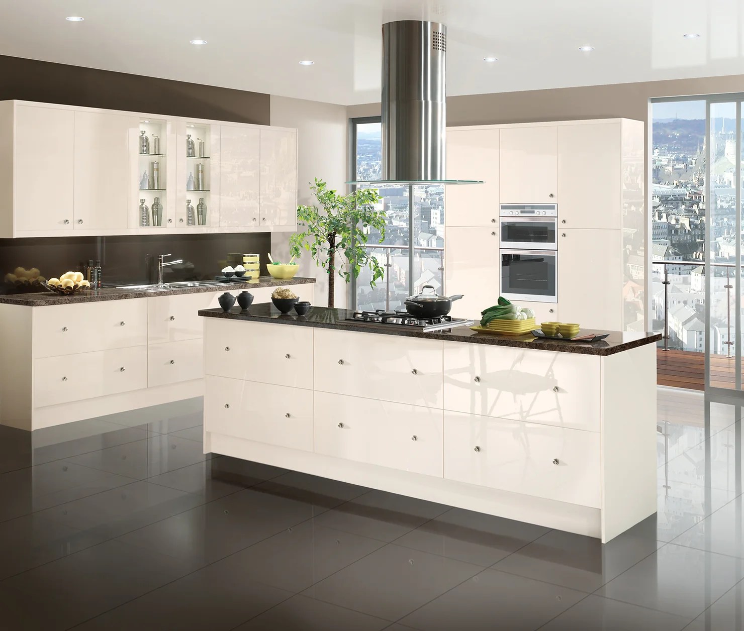 Black and White Kitchen Cabinet Designs in Dar es Salaam