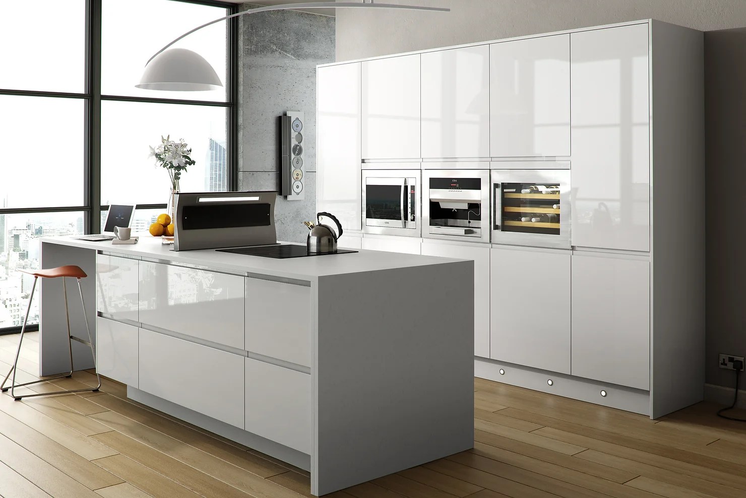 White Kitchen Cabinet Design in Tanzania
