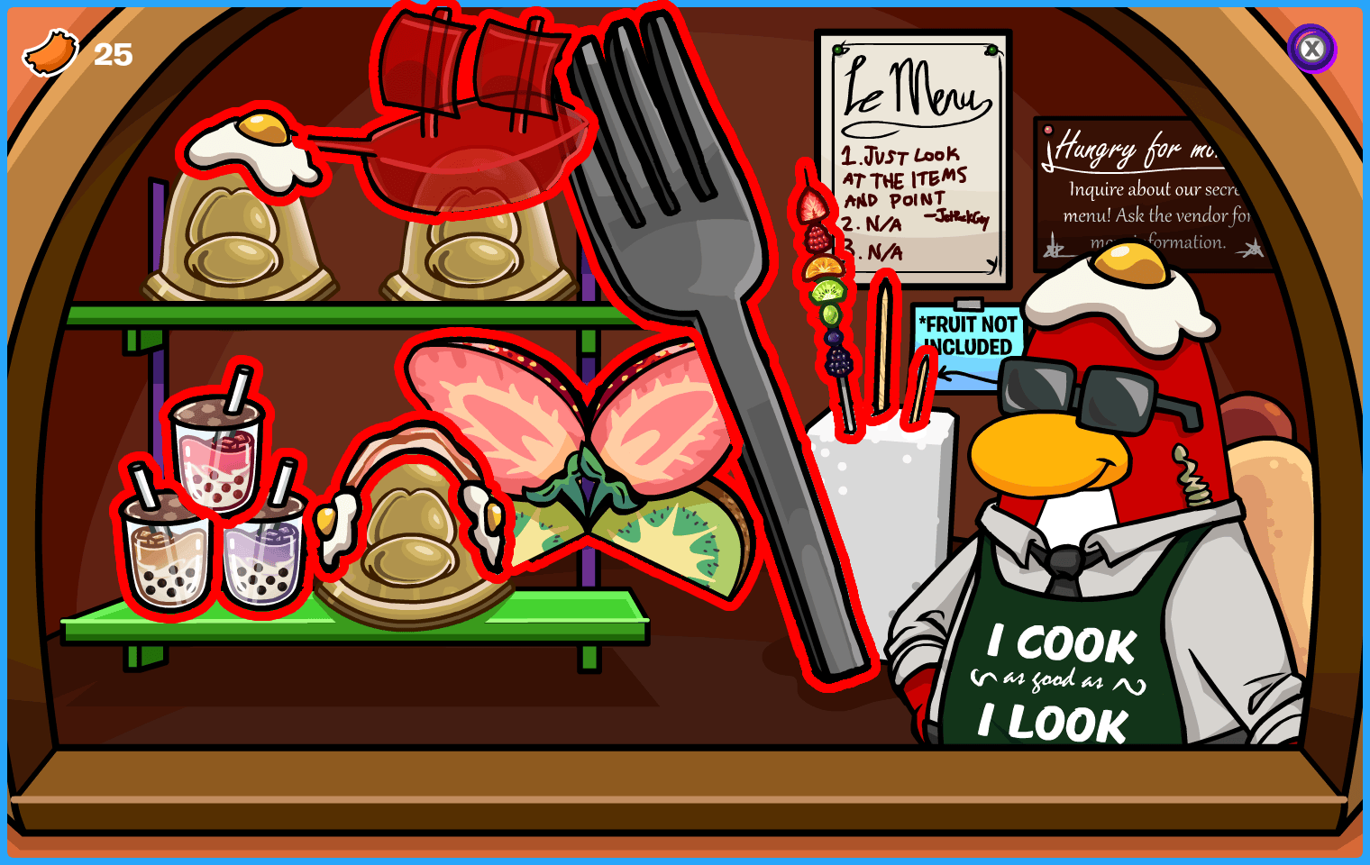 Club Penguin Journey Food Fair - Dock Food Stand