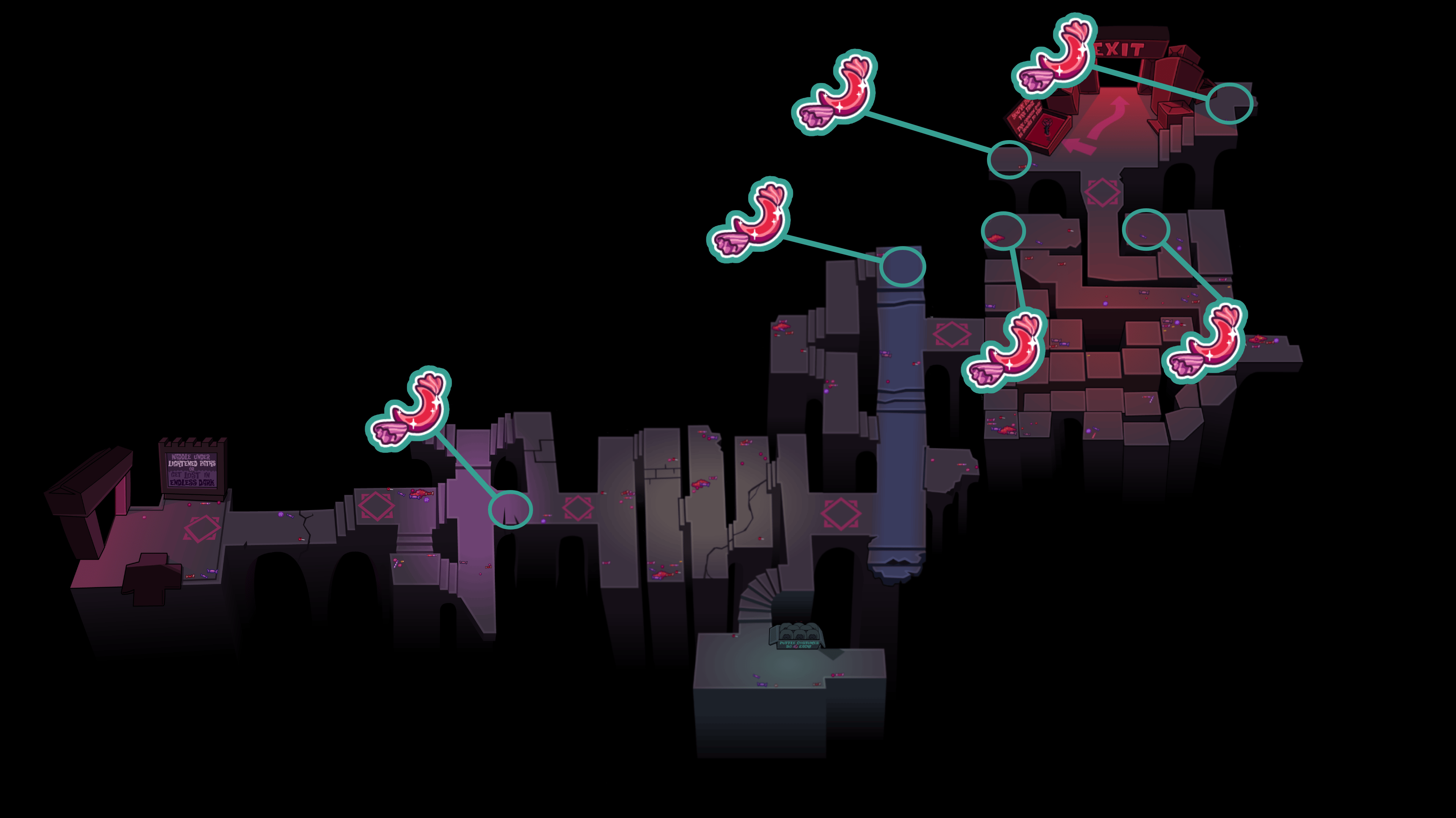Club Penguin Journey Beneath the Crimson Moon: Halloween Party Limbo Maze Moon Candy Map