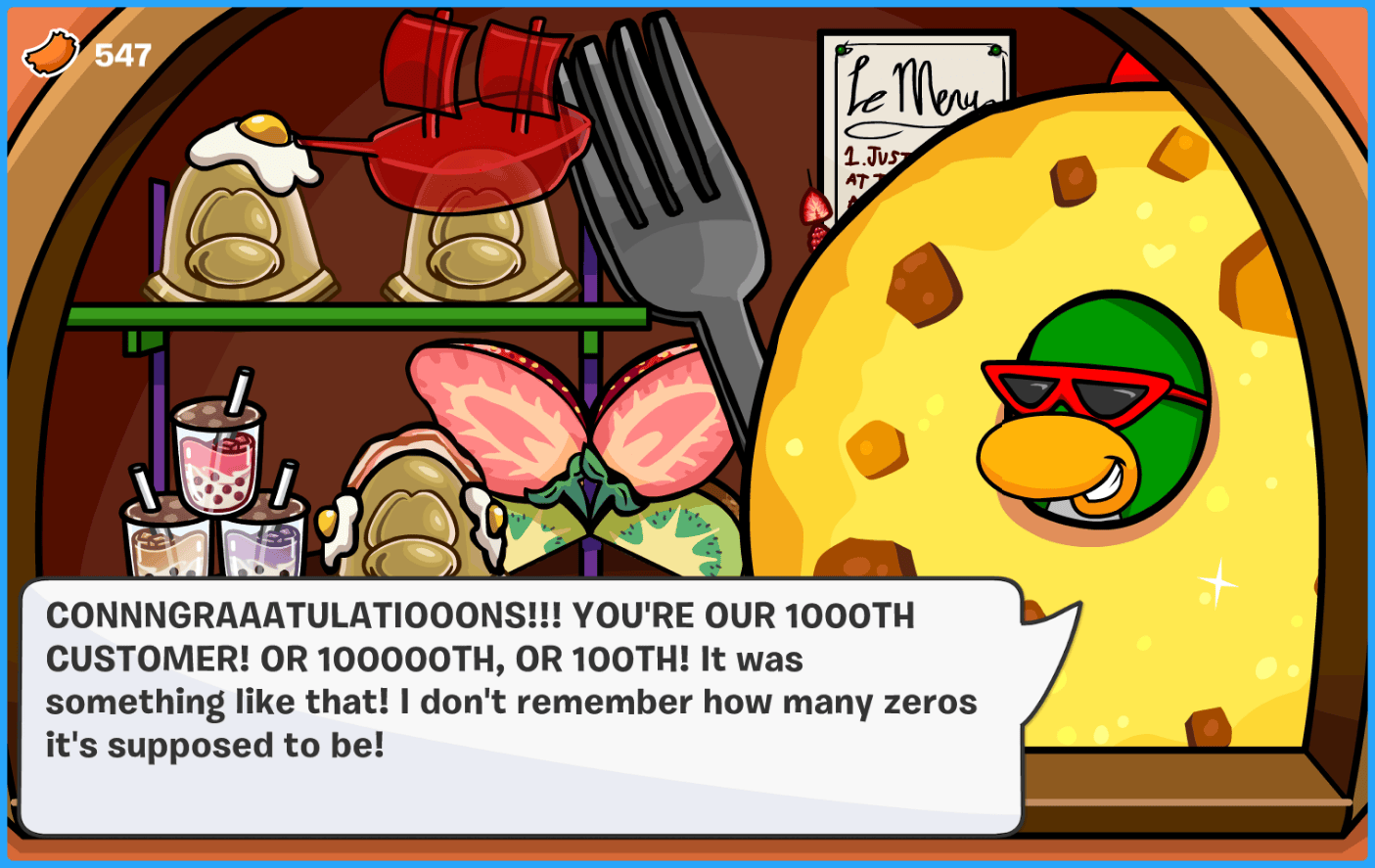 Club Penguin Journey Food Fair - Golden Fork