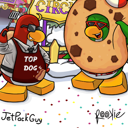 Club Penguin Journey The Food Fair - Rookie and Jet Pack Guy's Food Fair Giveaway Background