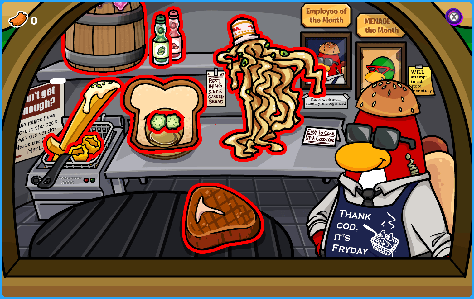 Club Penguin Journey Food Fair - Snow Forts Food Stand