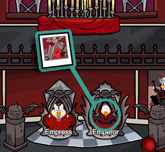 Club Penguin Journey Beneath the Crimson Moon: Halloween Party Vampire Background Location