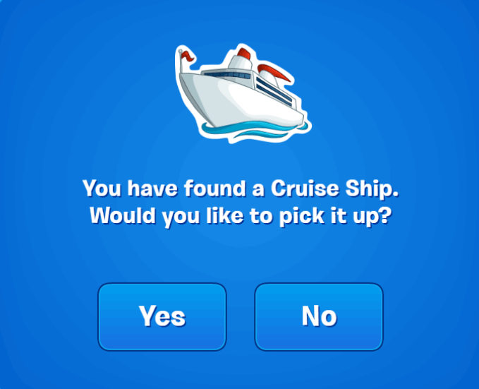 Where to find the Cruise Ship Pin in-game