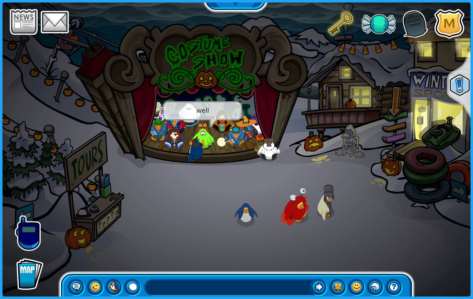 Club Penguin Legacy Halloween Party 2026 Costume Show with 10 Penguins
