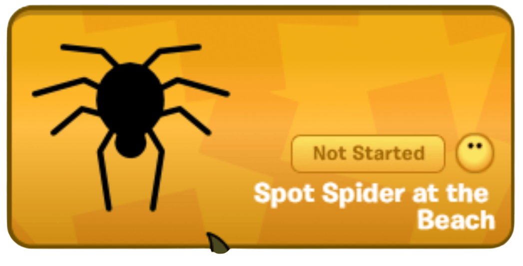 Club Penguin Legacy Halloween Party 2026 Spot Spider at the Beach