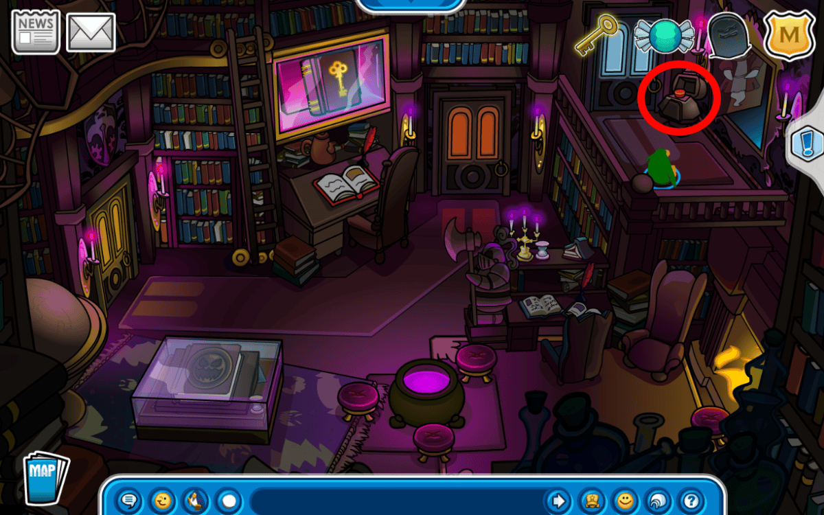 Club Penguin Legacy Halloween Party 2026 Find all Secret Entrances Library