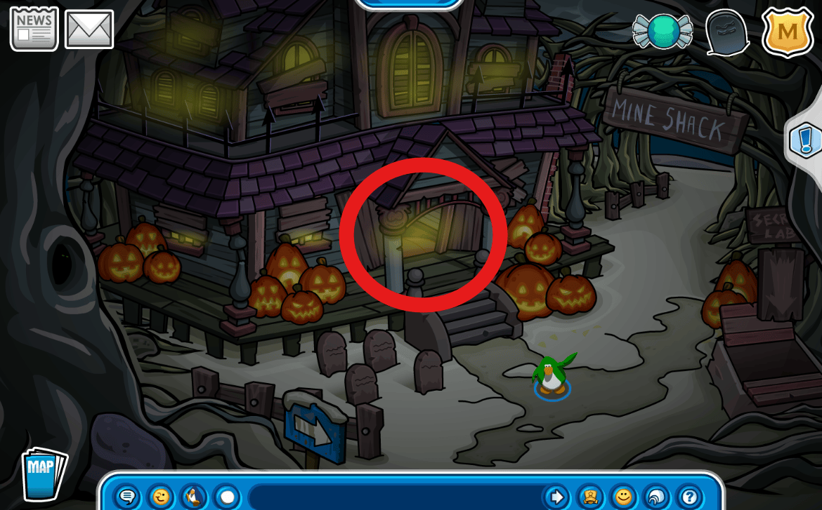 Club Penguin Legacy Halloween Party 2026 Haunted House Entrance