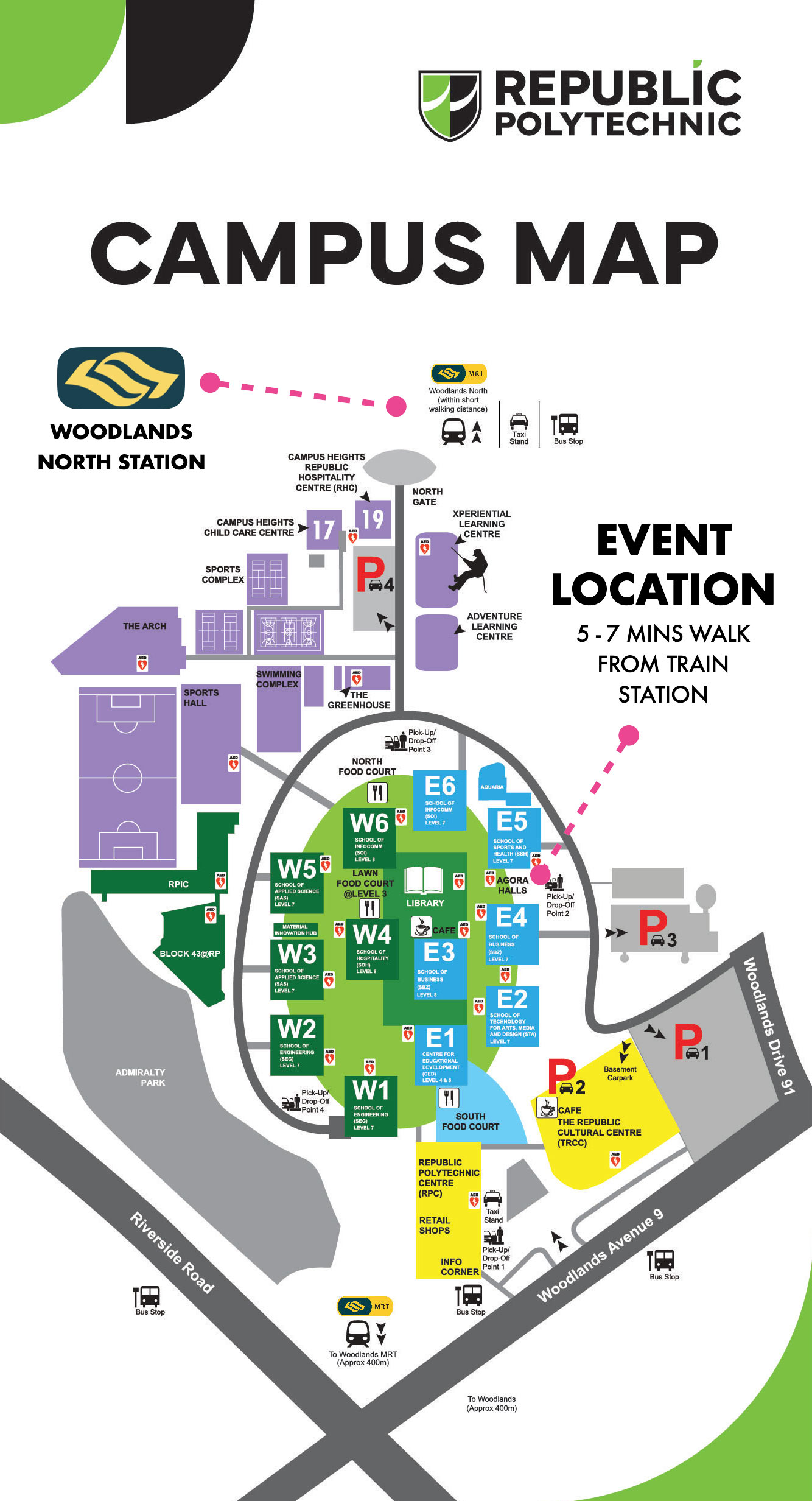 U19 Virtual Cycling Challenge Campus Map 