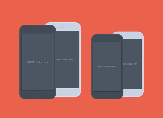 Over 7 million templates sold! Iphone 6 Plus Flat Mockup Psd Vector Uidownload