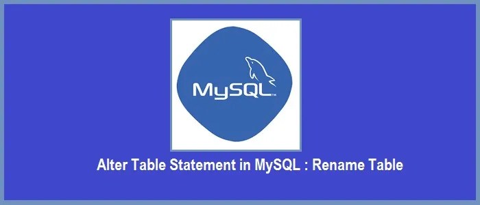 rename table in mysql