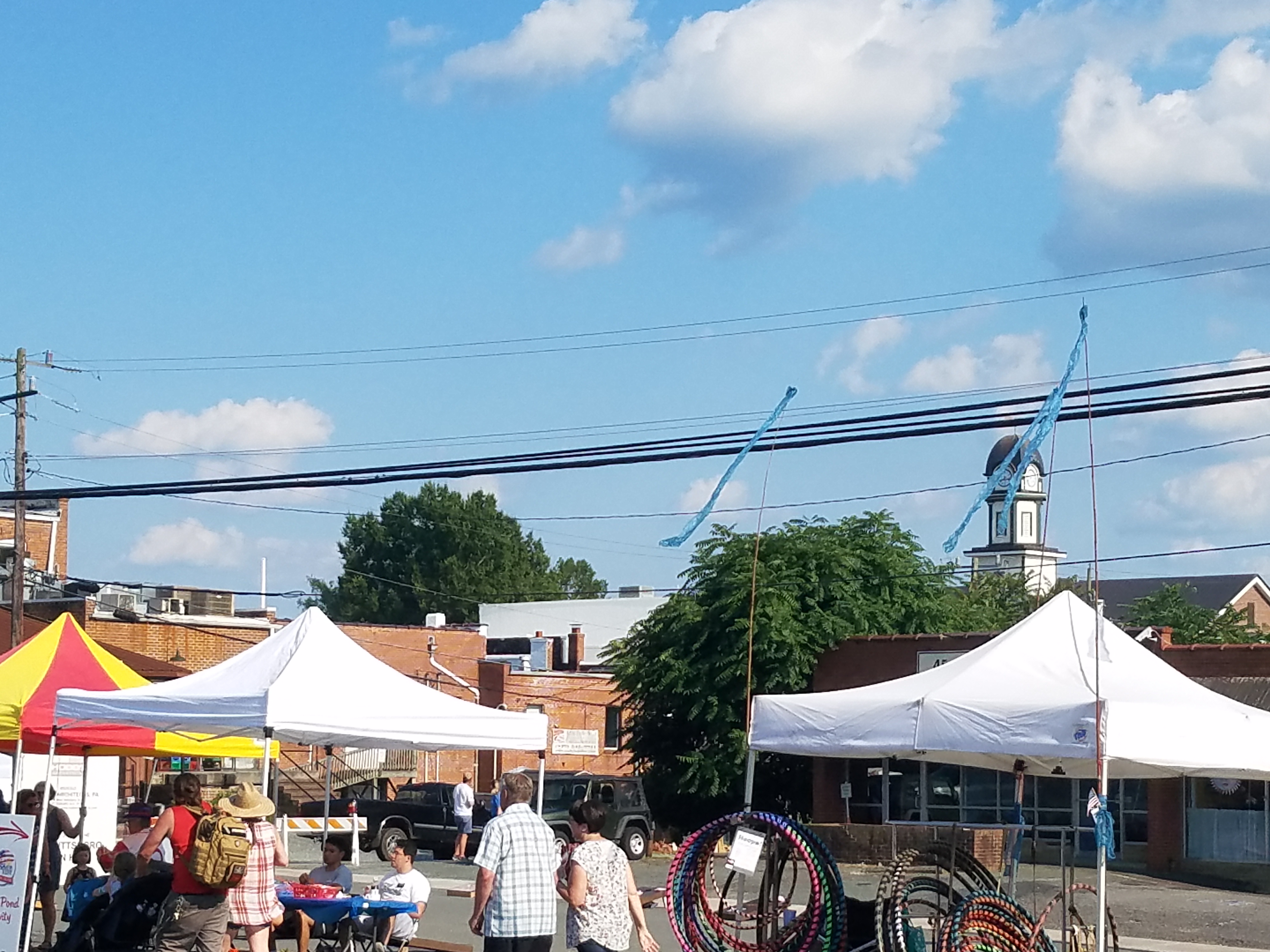 The hula hoop booth.
