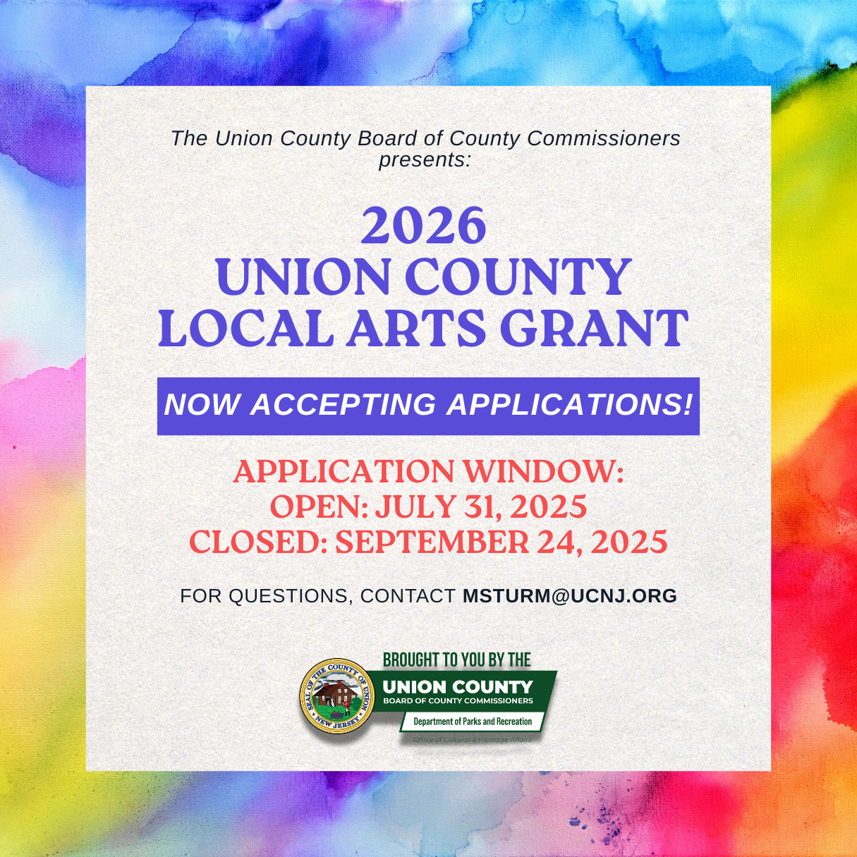 Condado De Union Acepta Solicitudes Para La Becas De Arte Local 2026 Local Arts Grant 2026 2 