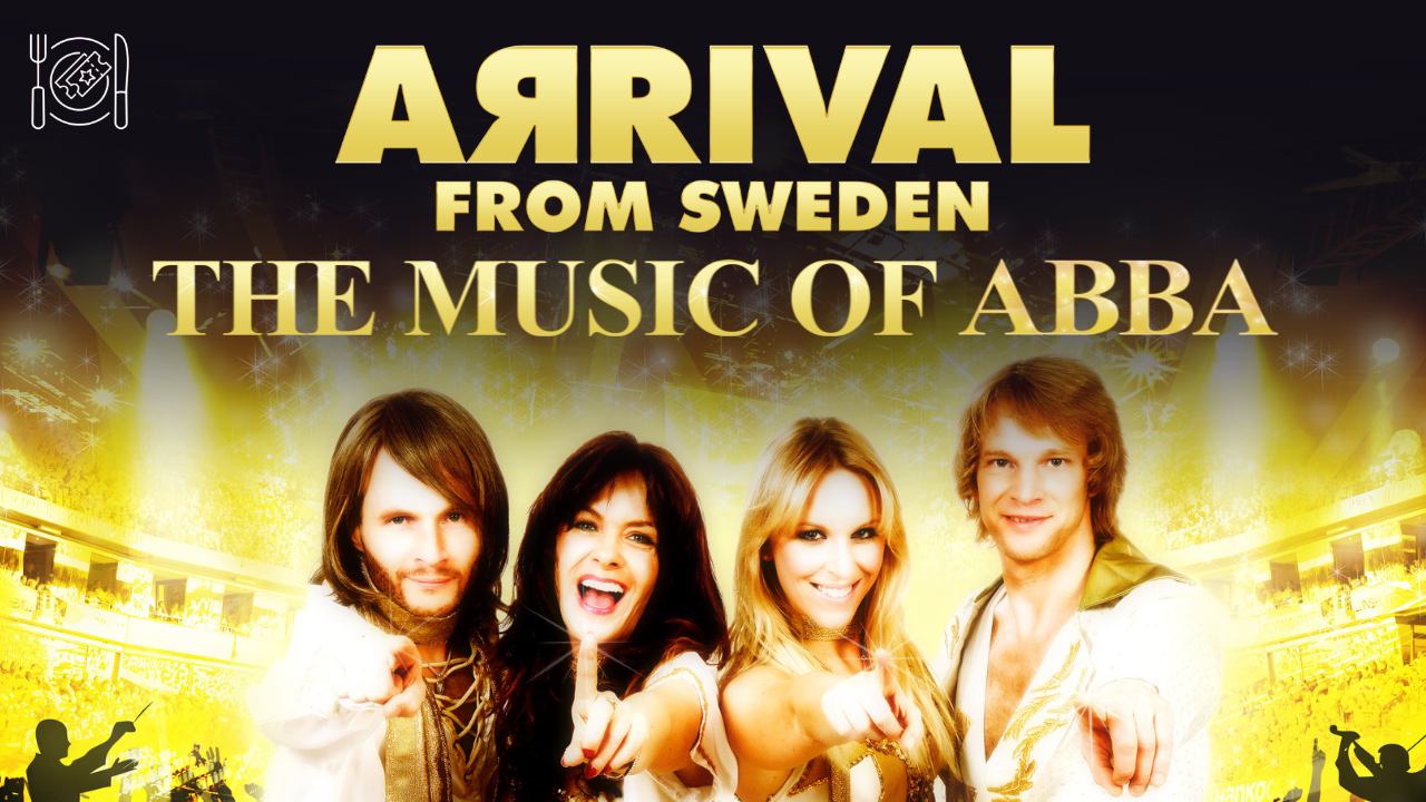 Photo of the bandmembers of ARRIVAL from Sweden: The Music of ABBA