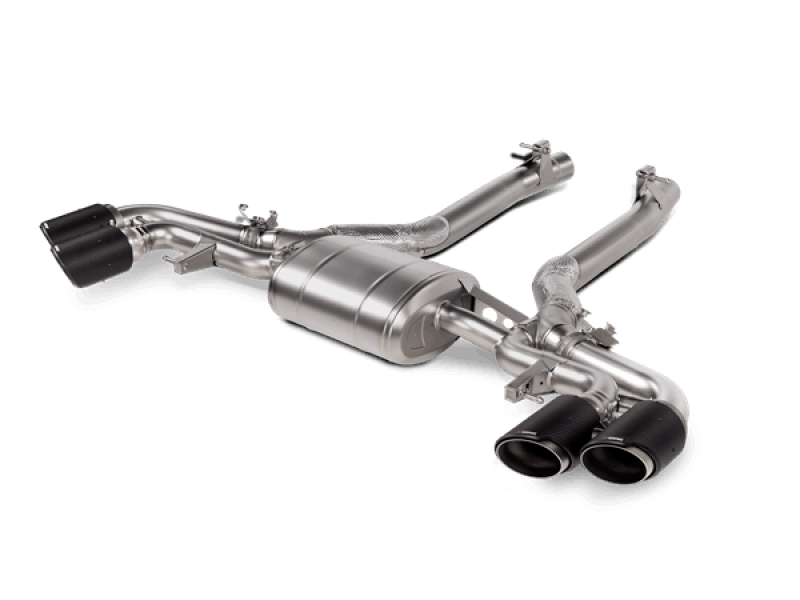 Akrapovic 2020-23 BMW X5M (F95)/X6M (F96) Slip-On Line (Titanium) w/Carbon Fiber Titanium Tips