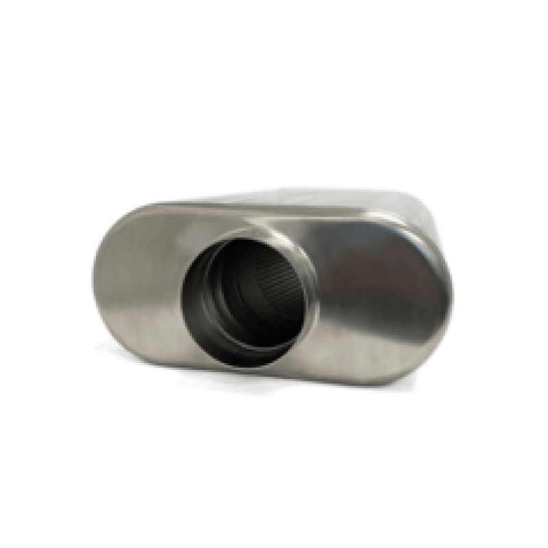 Ticon Industries 2.5in Low Pro Oval (2.5in Center In/Center Out) 17in L Ultralight Titanium Muffler