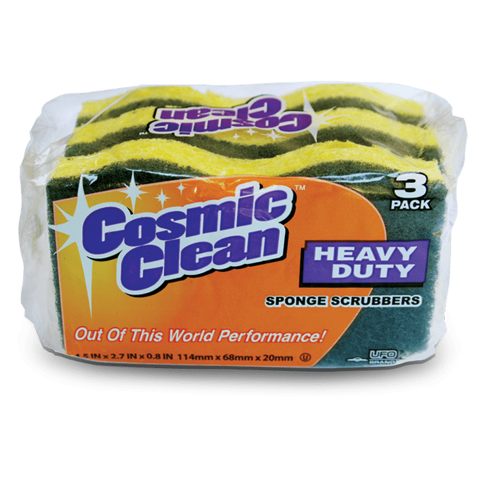 Spontex Anti-Grease Heavy Duty Scourer Sponge Pads - 6-Pack Green For Washing Up