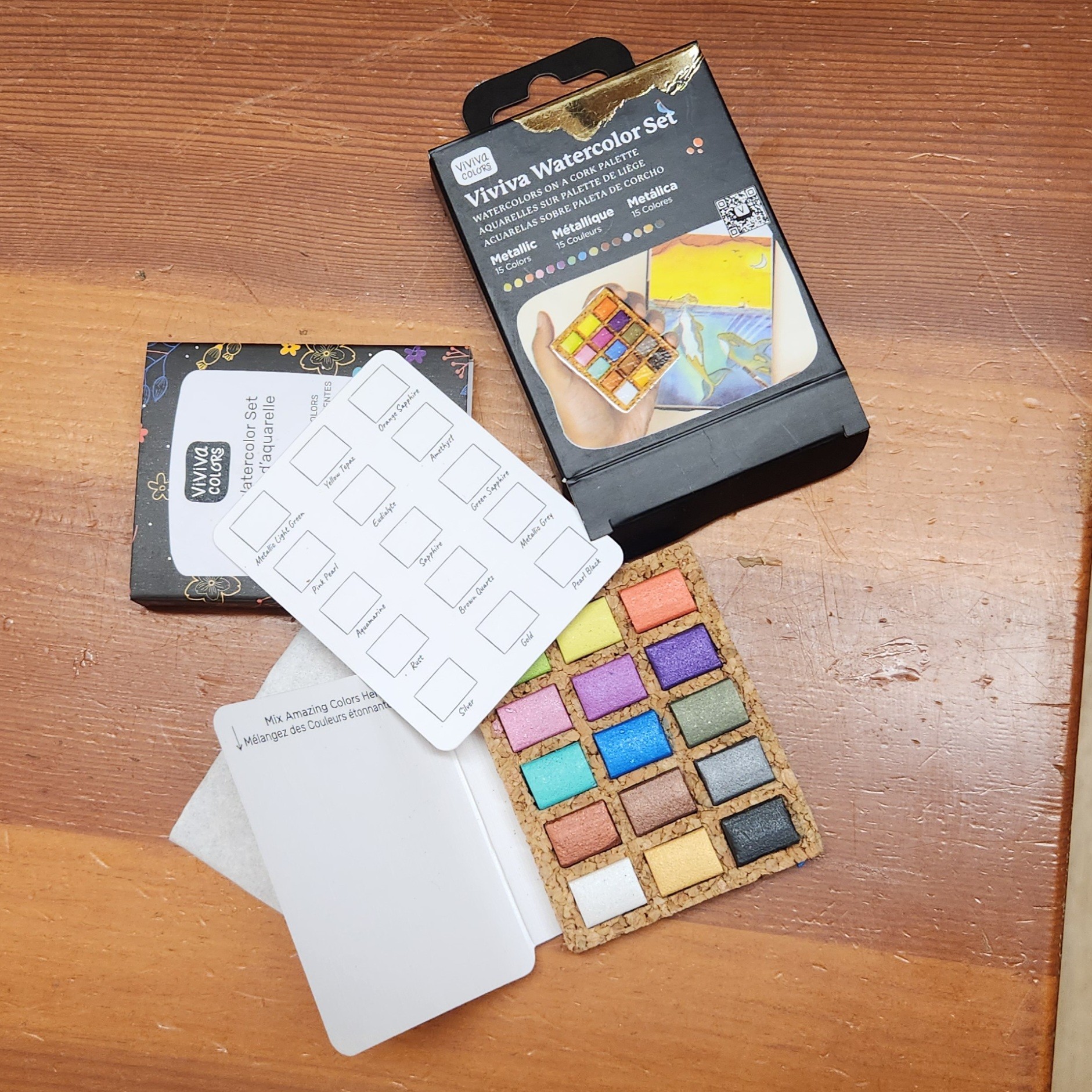 Vivia Metallic Watercolor Pans