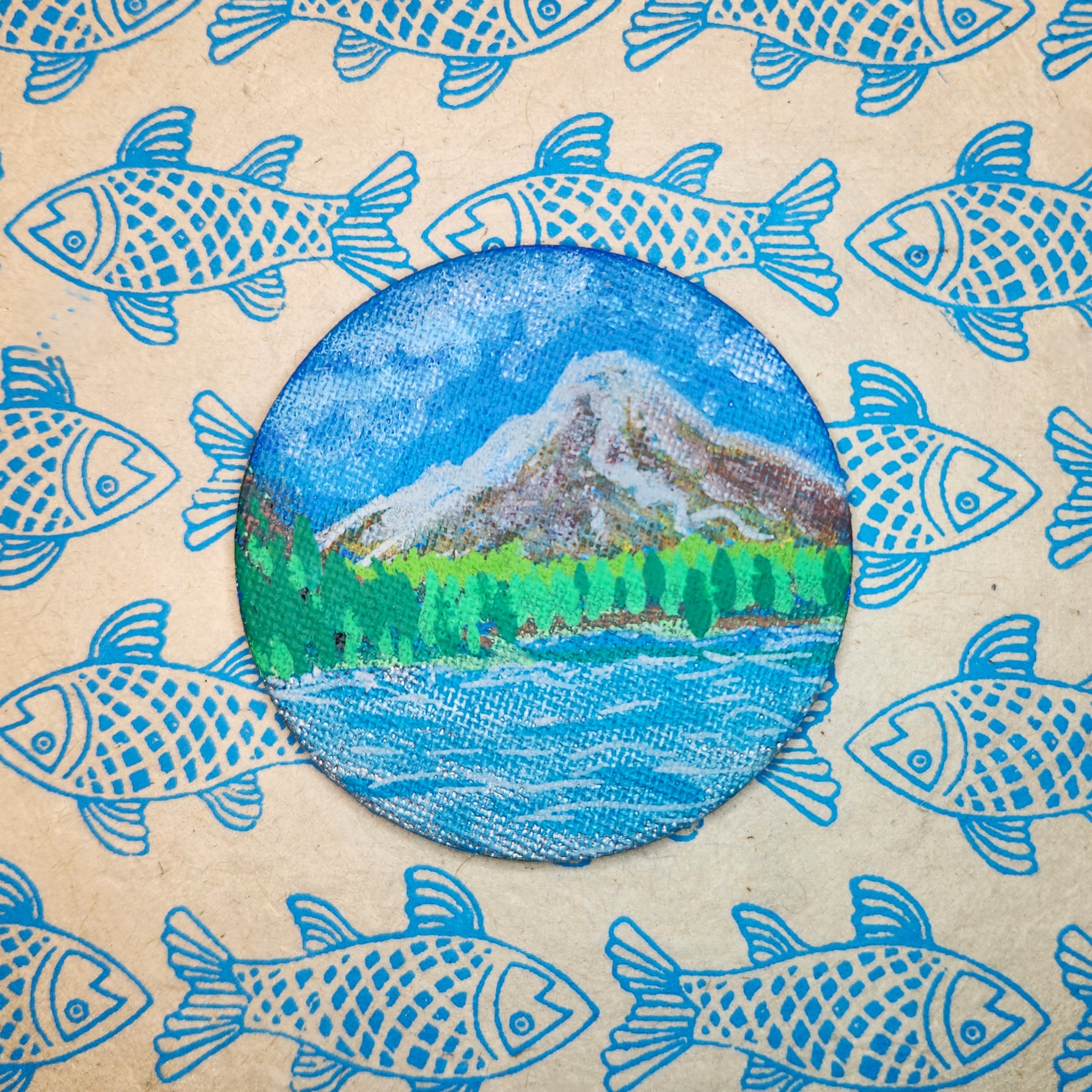 Mt Hood Circle Magnet