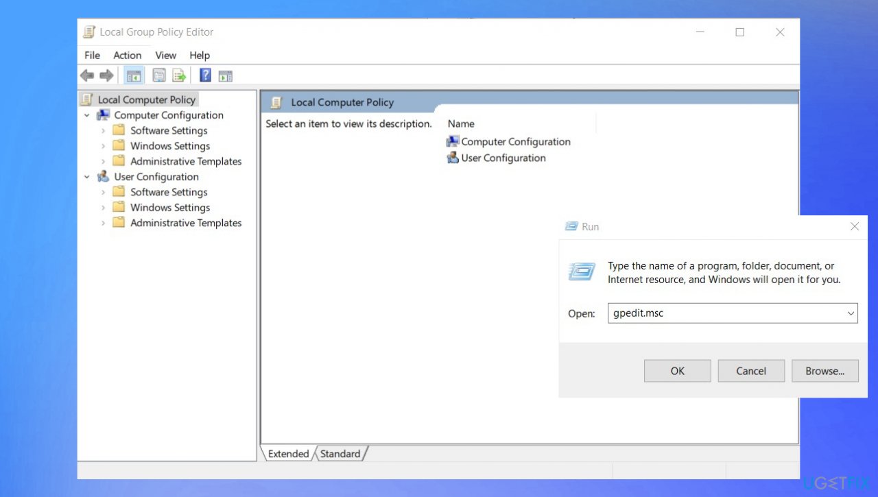 Einstellungen für lokale Gruppen