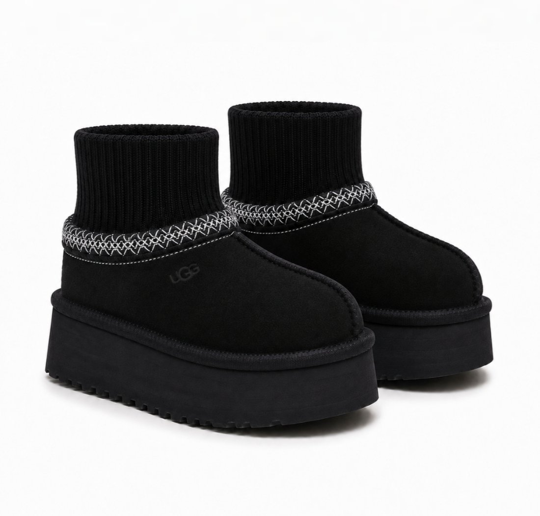 Ugg Tazz Knit Platform Black