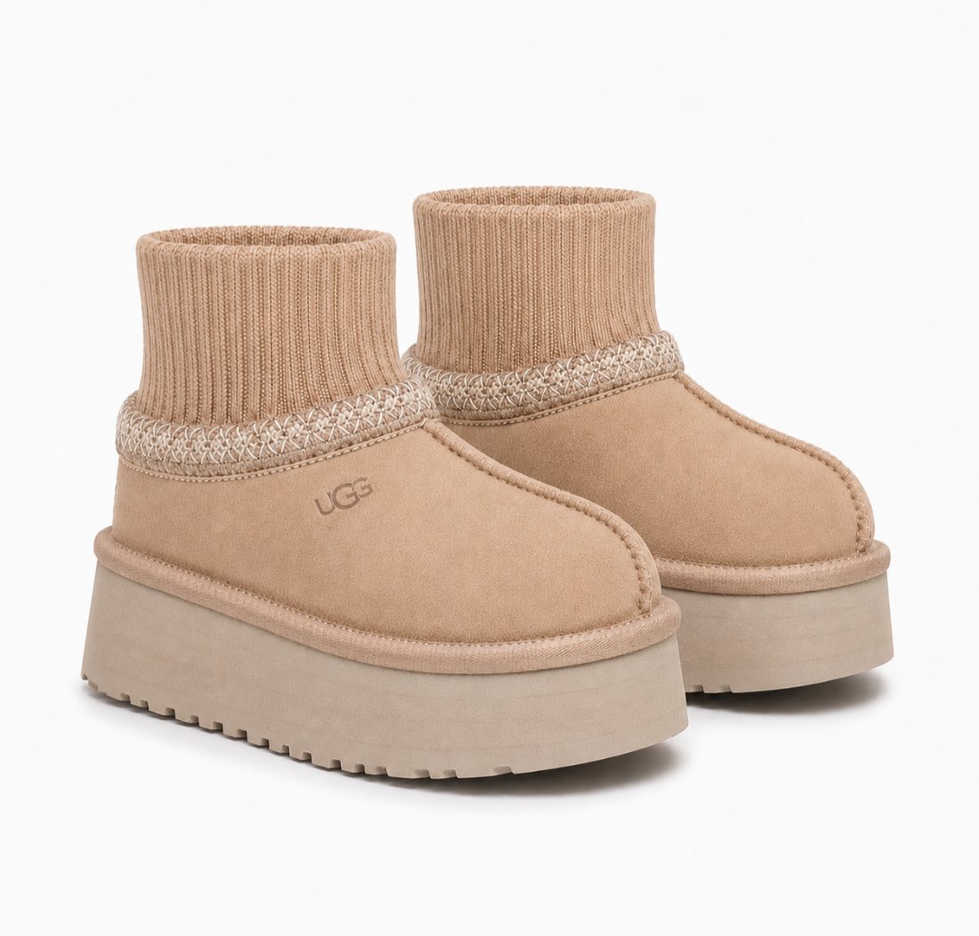 Ugg Tazz Knit Platform Sand