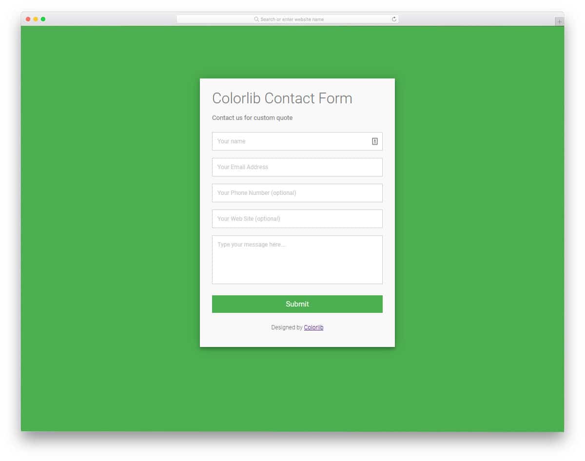38 Best Free Html Contact Forms With Fresh New Designs 2020
