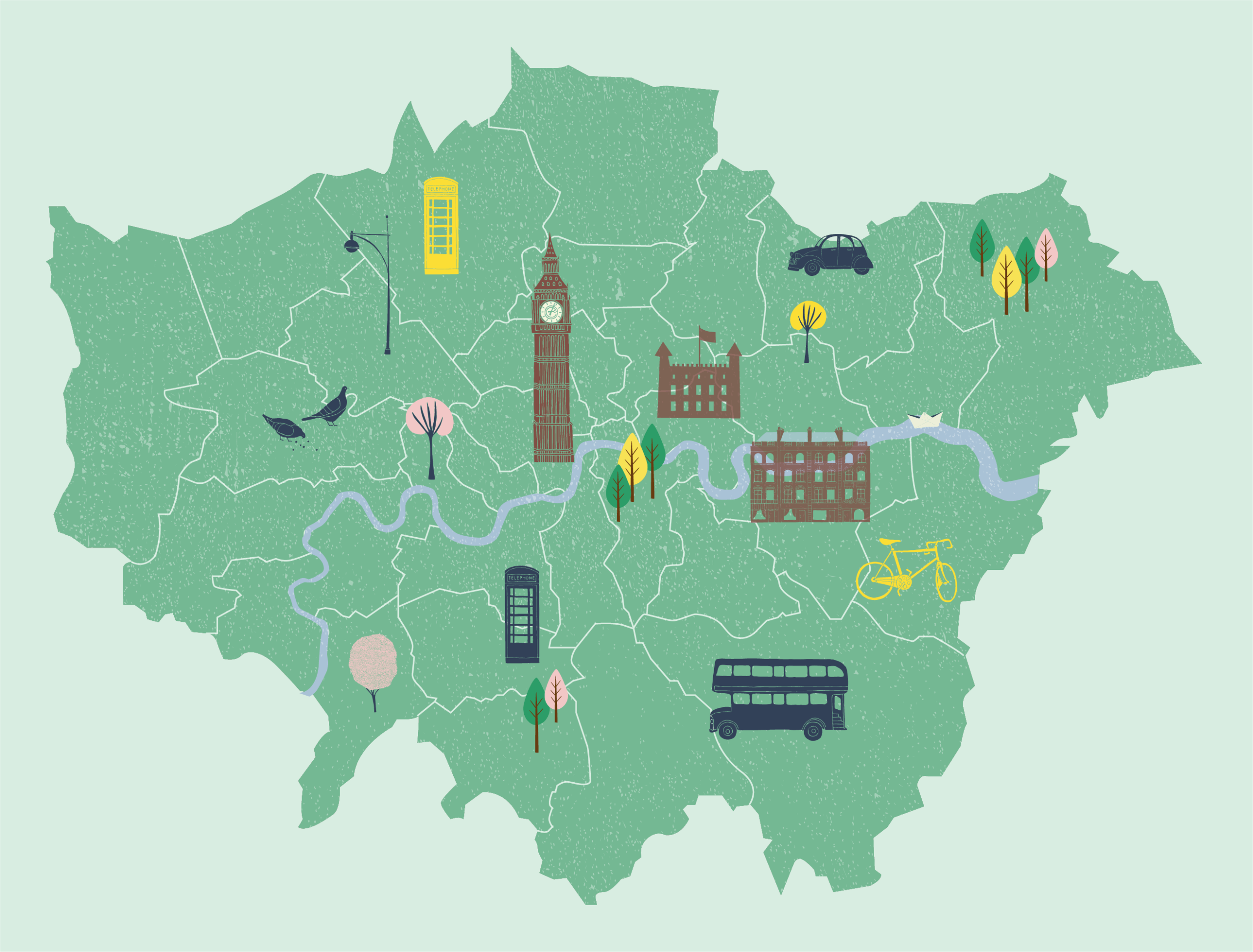 Literal map of london boroughs