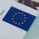 symbol of european union on banknote