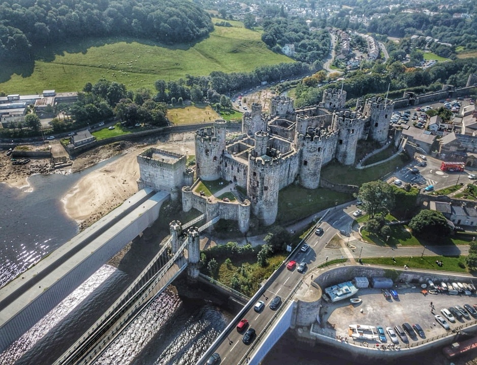 Conwy Castle view from town