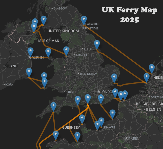 2025 UK Ferry Route Planner UK Ferry Map 