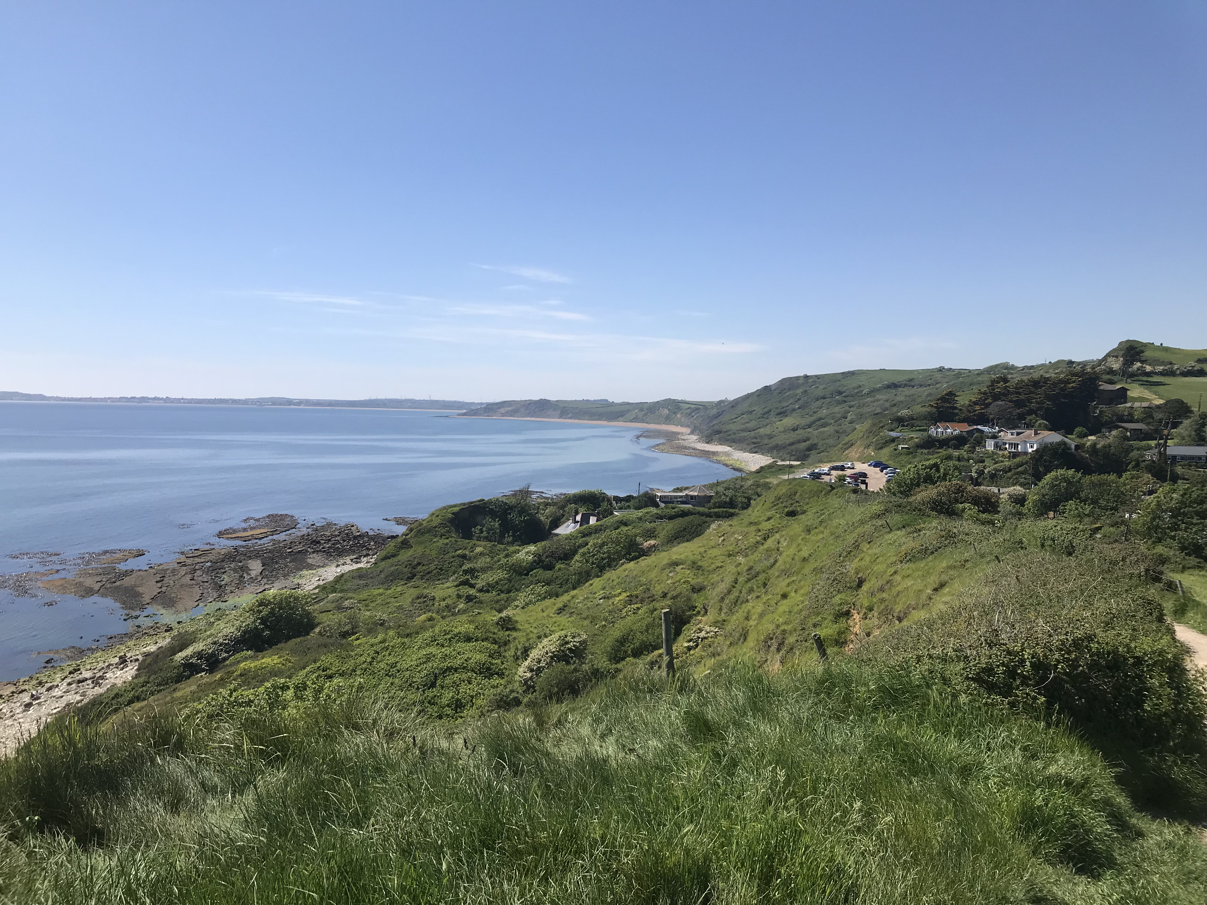 The coast below Osmington Mills, looking west.