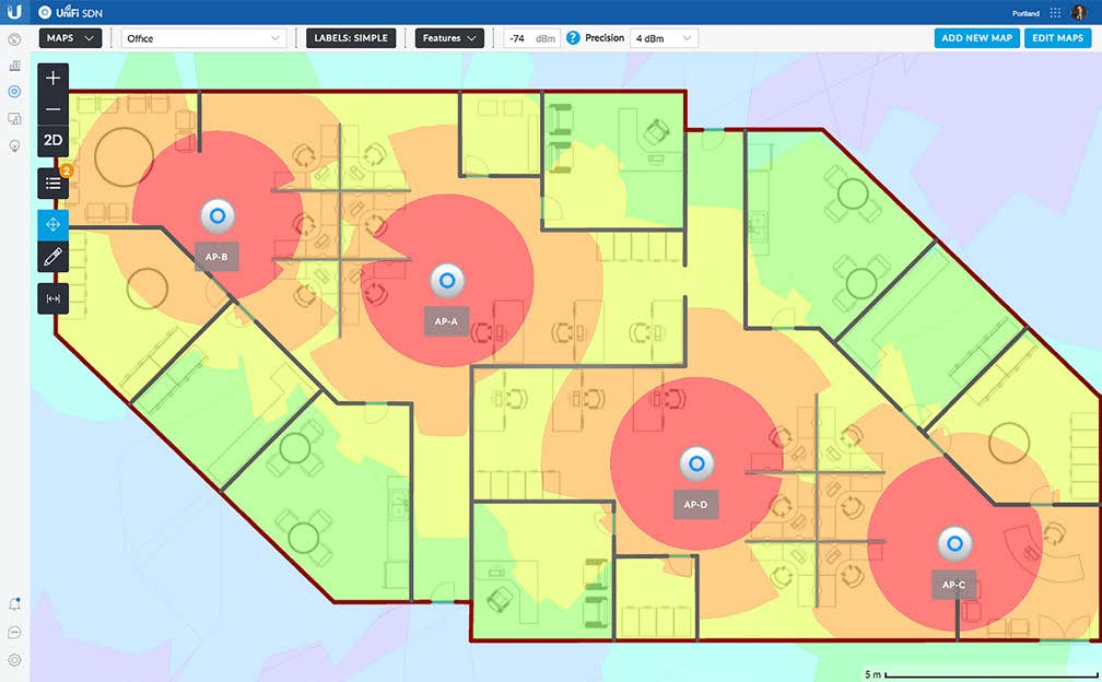 Managed Wi Fi Solution UK IT Networks UniFi Heatmap 