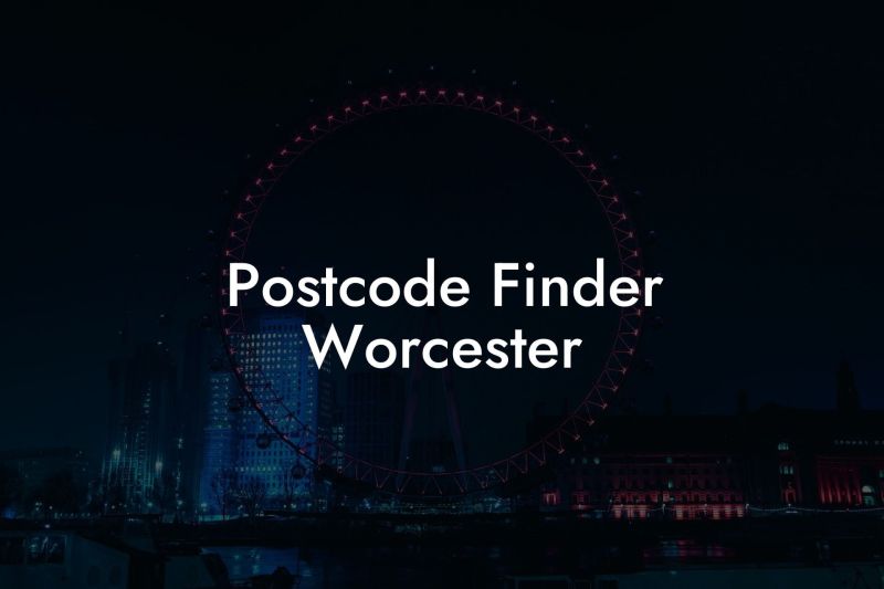 Worcester Postcode - Geometric Photo Collection - High Resolution Quality