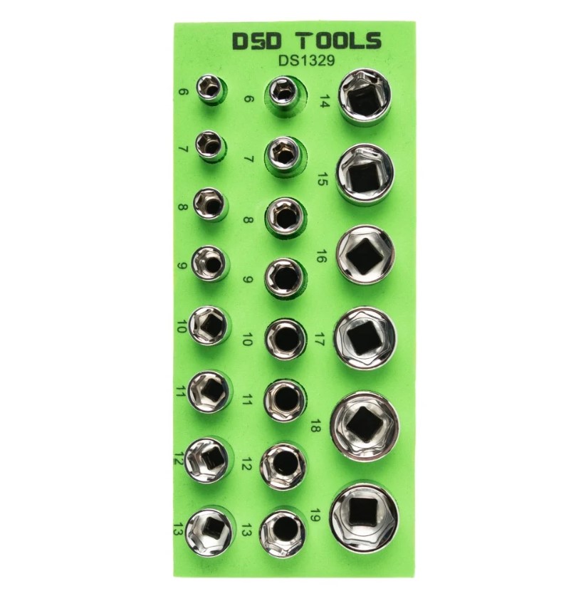 DSD 22 Piece 1/4″ & 3/8″ Drive Super Lock Sockets