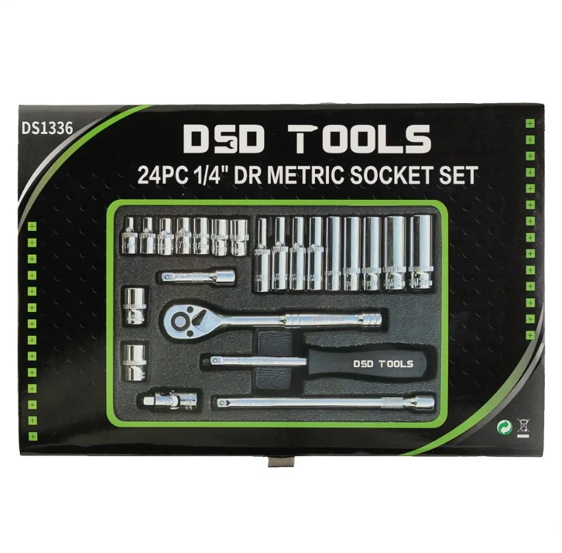 DSD 24 Piece 1/4″ Drive 6 Point Metric Socket Set