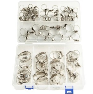 DSD TOOLS 91PC ASSORTED STAINLESS STEEL HOSE CLAMPS 8 – 44MM DS1451
