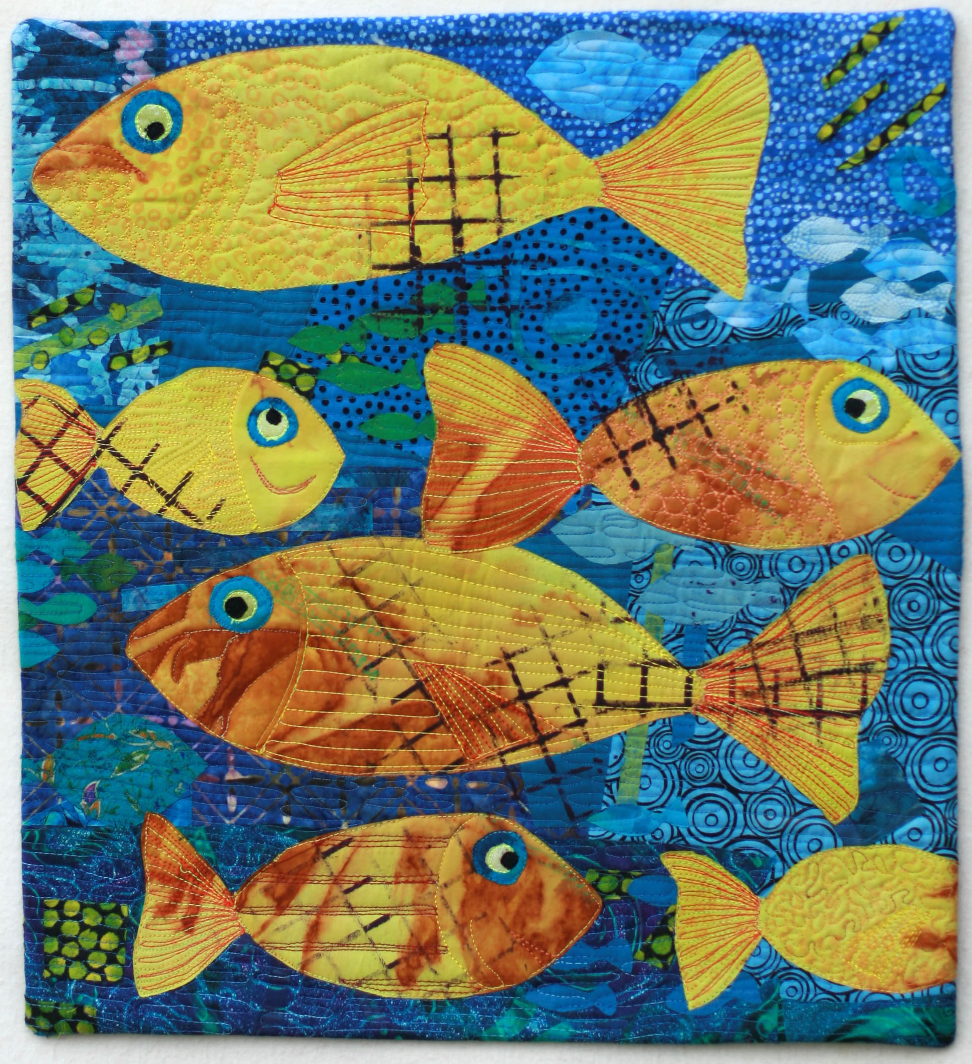 Fisk, Farver og Fantasi nr. 5 - Synkronsvømning, februar 2016. 44x40