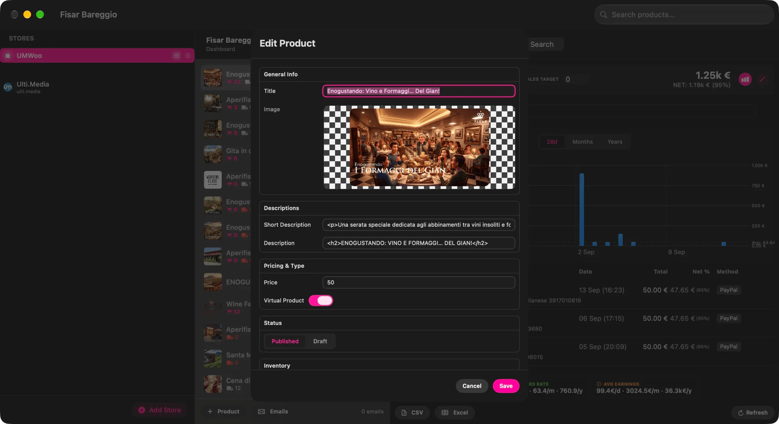 Woo Manager screenshot