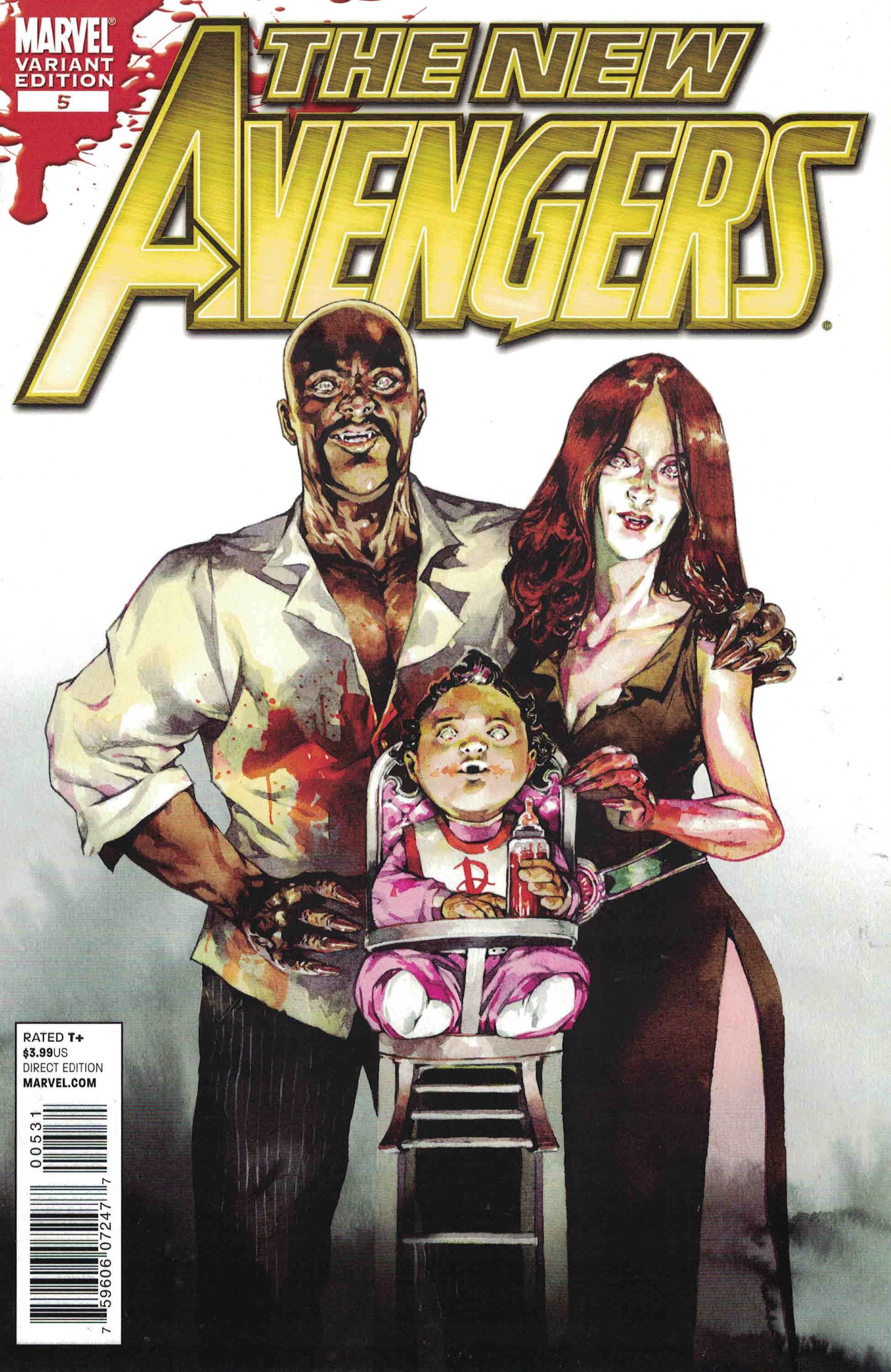 New Avengers #5 1:15 Stephanie Perger Cage Family Vampire Variant Marvel 2010