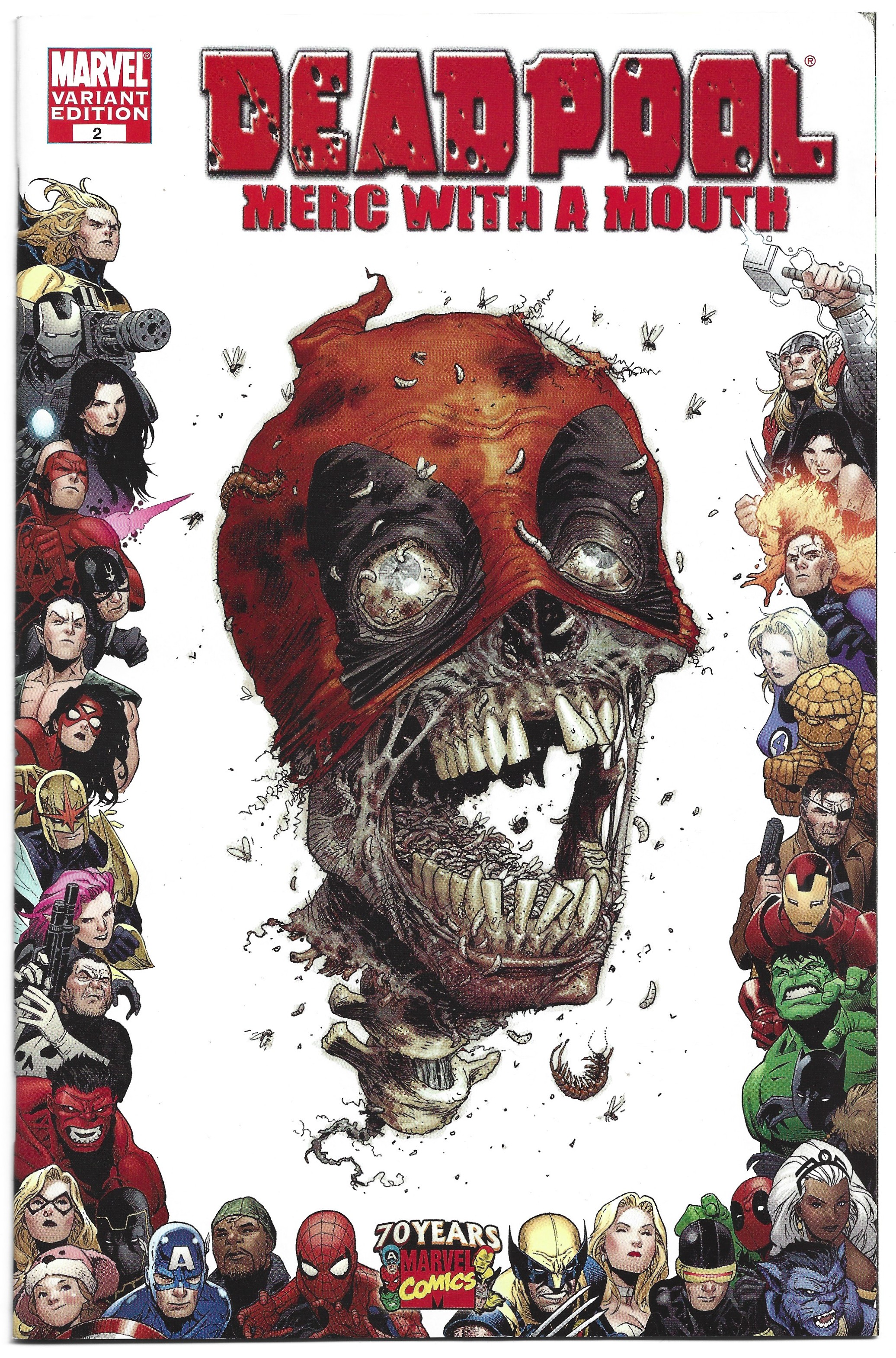 Deadpool Merc With a Mouth #2 1:10 Tony Moore Zombie Frame Variant