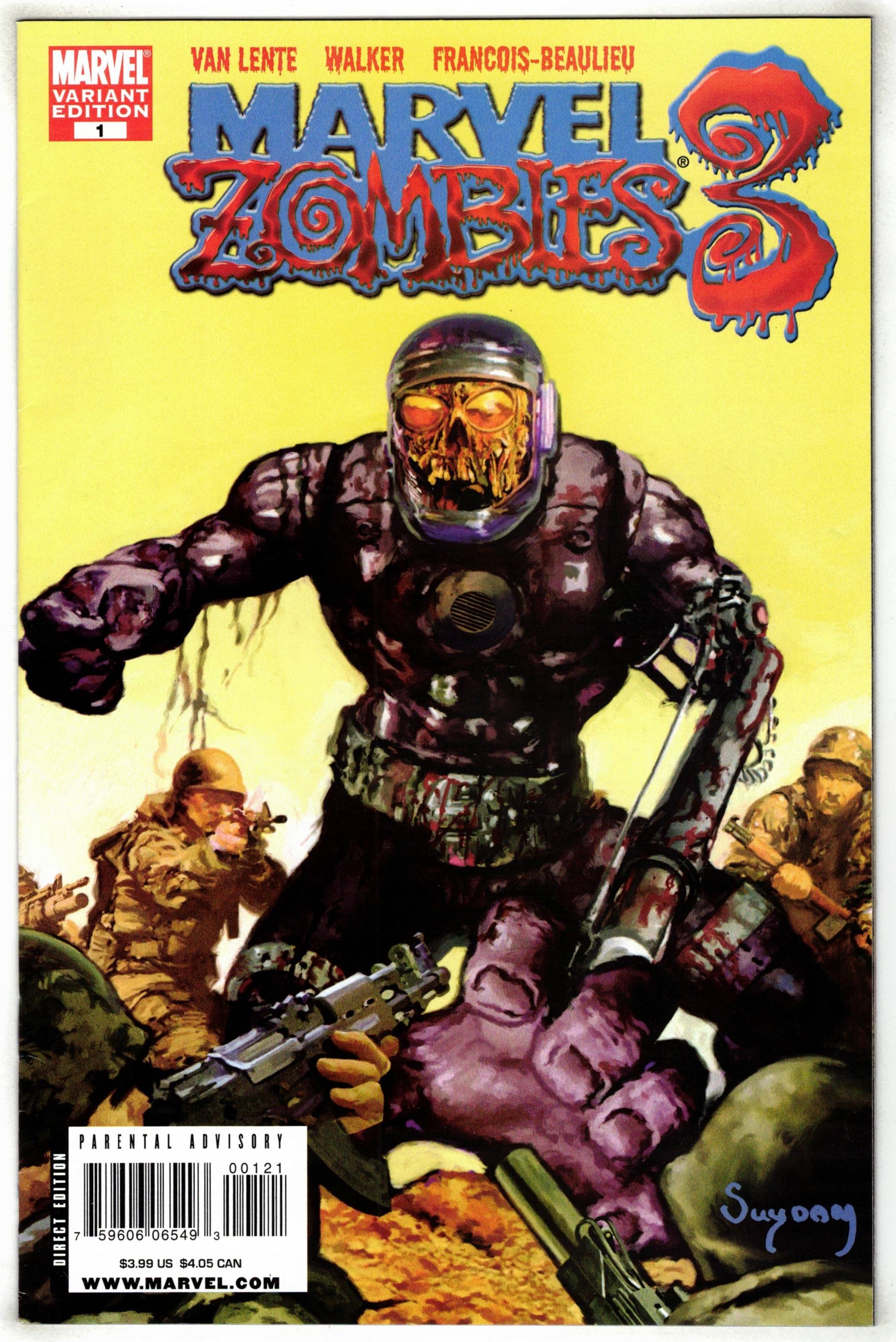 Marvel Zombies 3 #1 Arthur Suydam Variant 2008 Machine Man VF/NM