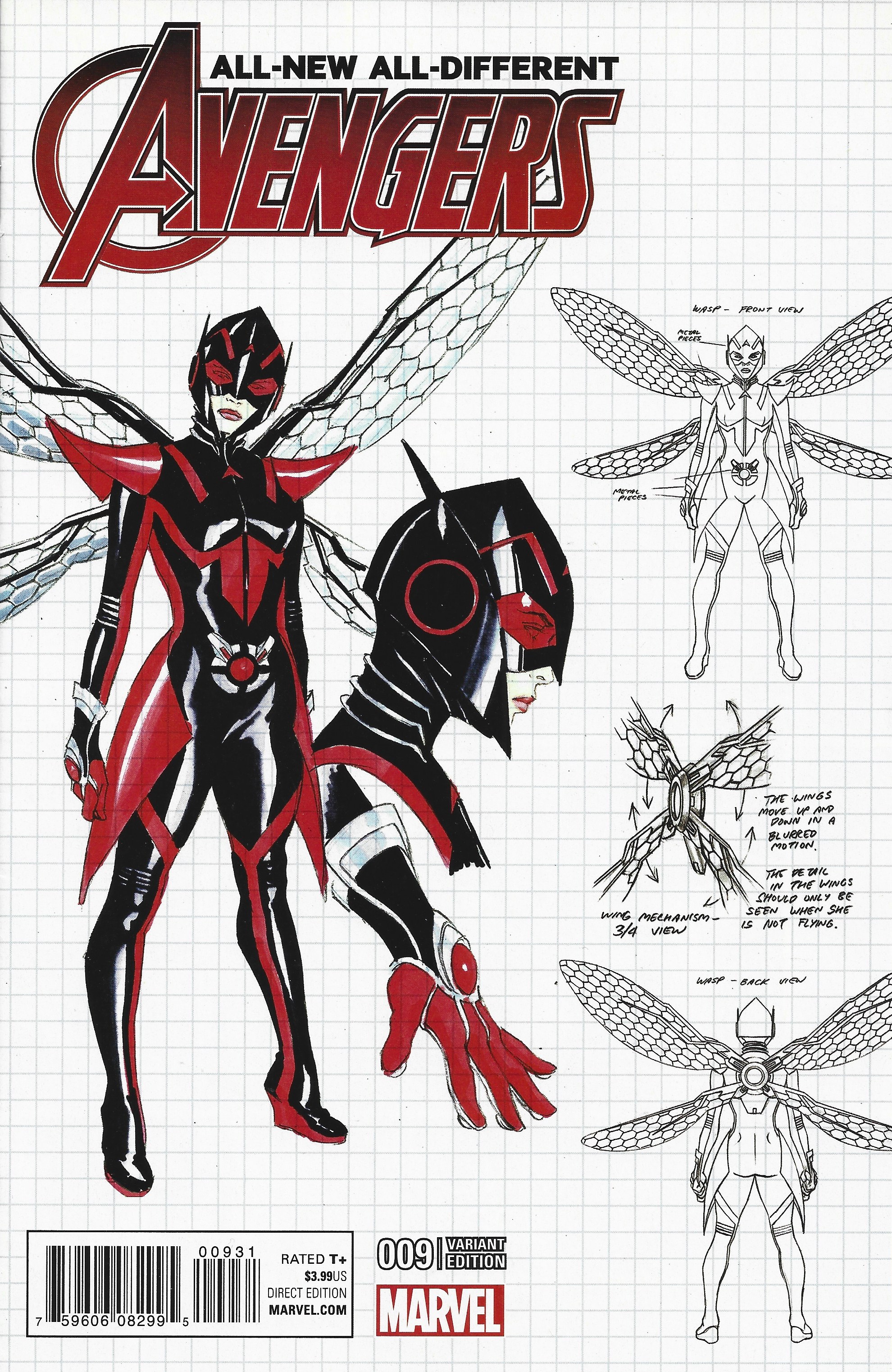 All-New All-Different Avengers #9 1:50 Alex Ross New Wasp Design Variant 2015