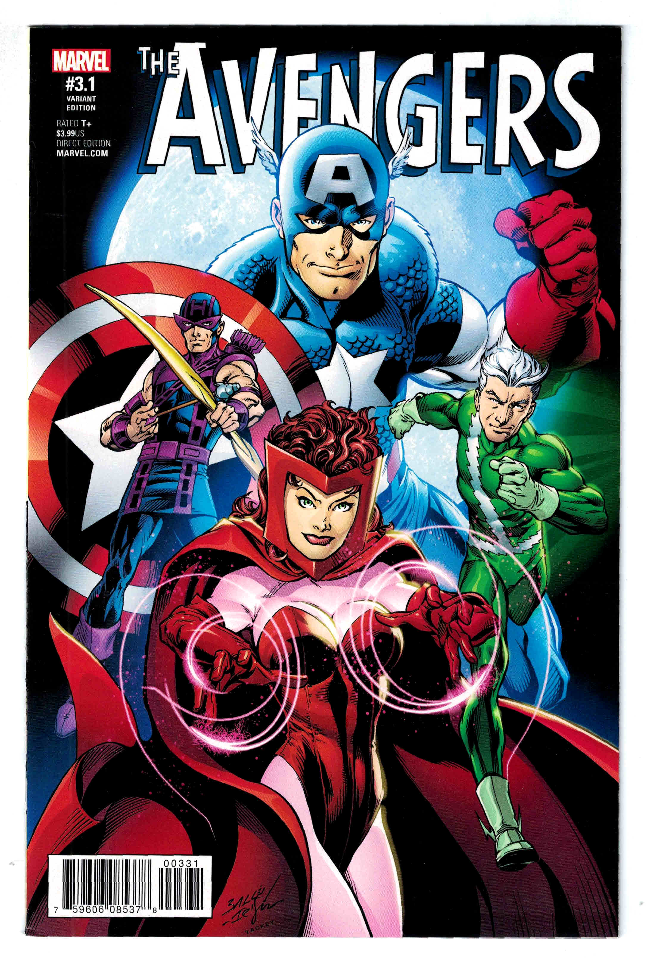 Avengers #3.1 1:50 Mark Bagley Variant Scarlet Witch Marvel 2017 VF/NM